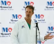  ?? MATIAS J. OCNER mocner@miamiheral­d.com ?? Dr. Aharon Sareli, chief of critical-care medicine for Memorial Healthcare System, emphasized Friday that vaccines are the most effective way to reduce the spread and severity of COVID-19.