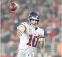  ?? AFP ?? Giants quarterbac­k Eli Manning.