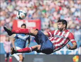  ??  ?? Beautiful bully: Diego Costa is a beast on the football field, constantly gnashing at his opponent. Photo: Gonzalo Arroyo Moreno/Getty Images