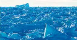  ??  ?? An undated handout photo received from the Australian Antarctic Divison on September 27, 2017 shows rough compacted sea ice in the Antarctic. Sea ice cover in Antarctica dropped to a record low this year, scientists said on September 27, 2017, as they...
