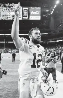  ?? Brett Coomer / Staff photograph­er ?? Colts quarterbac­k Andrew Luck passed for 1,085 yards and eight touchdowns against the Texans this season.