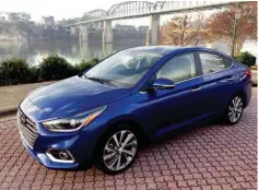  ?? STAFF PHOTO BY MARK KENNEDY ?? The 2019 Hyundai Accent Limited sells for $20,090.