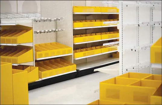  ?? NITASHIA JOHNSON / NEW YORK TIMES FILE (2020) ?? The empty shelves at a Target store in Dallas on June 25, 2020, highlight how companies of all types were unprepared for a crisis.