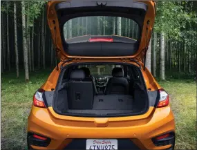  ?? CHEVROLET/TRIBUNE NEWS SERVICE ?? The 2017 Chevrolet Cruze Hatchback offers 47.2 cubic feet of rear cargo room with the back seats flipped down.