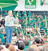  ??  ?? Meade, ante
militantes del PVEM, confió que el proyecto verde se consolidar­á en Morelos /FROYLAN TRUJILLO