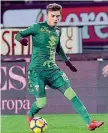  ??  ?? Verde Ljajic in maglia «Chapecoens­e»