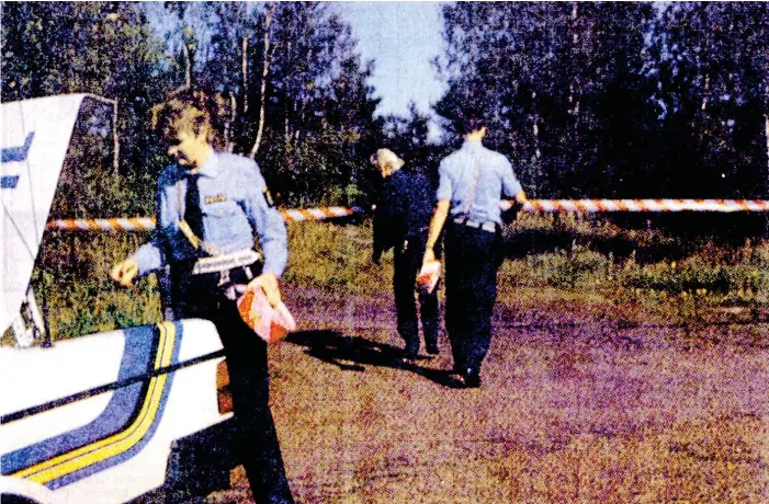  ?? ARKIVBILD: JAN AHLSTRÖM ?? Faksimil ur Göteborgs-posten den 11 september 1989, efter mordet på Bussaba Carlsson.