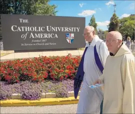  ?? KEN CEDENO Corbis ?? CONSERVATI­VE critics’ social media campaign prompted the Catholic University of America’s Theologica­l School to withdraw an Oct. 4 speaking invitation.