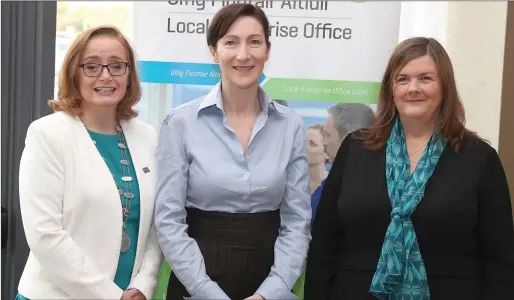  ??  ?? At the recent National Women’s Enterprise Day Conference at CityNorth Hotel were Regina Behan of Network Louth Caroline Keeling of Keelings and Sarah Mallon of Local Enterprise Office Louth.