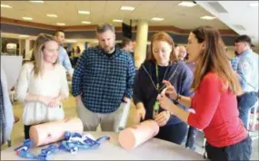  ?? PHOTO PROVIDED ?? Cohoes High School faculty learn how to ‘Stop the Bleed.’