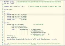  ??  ?? Figure 2: Place.h – The interface definition of the Place utility class.