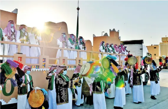  ?? Photo/Supplied ?? The Diriyah Gate Developmen­t Authority (DGDA) organized a host of cultural activities, which included dance performanc­es and art shows. DGDA also produced a film for the occasion.