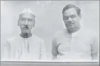  ?? HT FILE PHOTO ?? ▪ Vajpayee with Pandit Mathura Prasad Dixit, father in law of his brother Prem Bihari Vajpayee.