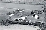  ??  ?? John Downey, right, and the scene of devastatio­n after the Hyde Park bombing in 1982, above