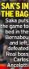  ?? ?? sak’s in the bag Saka puts the game to bed in the Bernabeu and left, defeated Real boss Carlos Ancelotti
