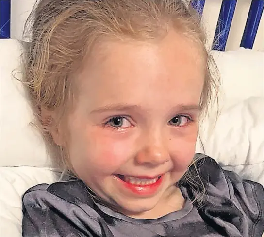  ?? ?? Hepatitis warning Chloe Benham, of Wishaw, said she was worried her little girl Madison, above, would need a liver transplant after doctors discovered hepatitis