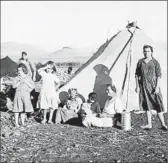  ?? Courtesy of Anjar Municipali­ty ?? ARMENIAN SETTLERS in Anjar, Lebanon, after the genocide began. Then a swampy, mosquito-infested plain, it’s now a prosperous town.