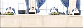  ?? Photos from PM’s Diwan ?? Top & above: Some photos from the weekly Cabinet meeting chaired by Acting Prime Minister and FM Sheikh Sabah Khaled Al-Sabah.