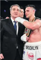  ??  ?? GOOFING AROUND. Coetzee and IBO cruiserwei­ght champion Kevin Lerena.