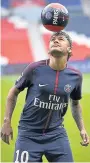  ??  ?? BALLER £199m Neymar on show in Paris yesterday