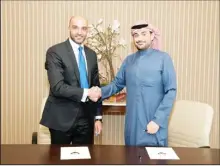  ??  ?? Omar Kutayba Alghanim, Gulf Bank’s Chairman along with Dr Mohammad M.