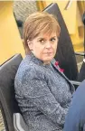  ?? Picture: SWNS. ?? Nicola Sturgeon was ridiculed by opposition MSPs for her comments at First Minister’s Questions.