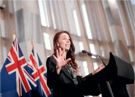  ?? ROBERT KITCHIN/STUFF ?? Prime Minister Jacinda Ardern indicated yesterday that the Government would be ‘‘pragmatic’’ about the 90 per cent target for each district health board. But what if some get only to 83 per cent?