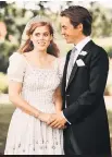  ??  ?? Princess Beatrice and Edoardo Mapelli Mozzi after their wedding