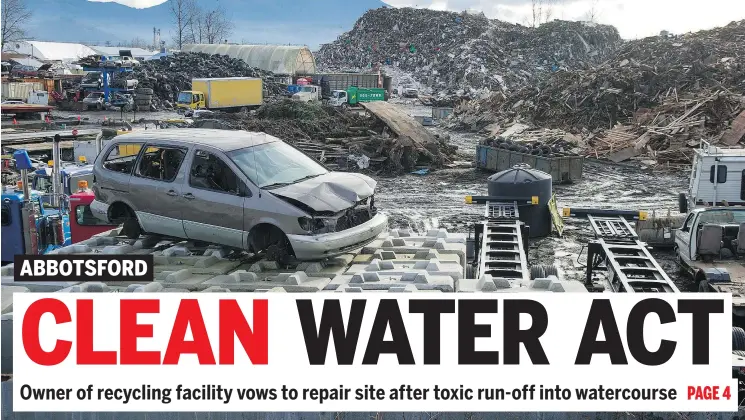  ?? JASON PAYNE/PNG ?? An inspection conducted by the Ministry of Environmen­t last year found several toxic chemicals escaped from Capt’n Crunch Recycling into a nearby waterway.