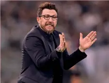  ?? ANSA ?? Eusebio Di Francesco, 48, tecnico della Roma dal giugno 2017