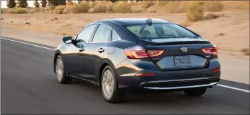  ??  ?? The 2019 Honda Insight offers all the benefits of a hybrid with few of the drawbacks.