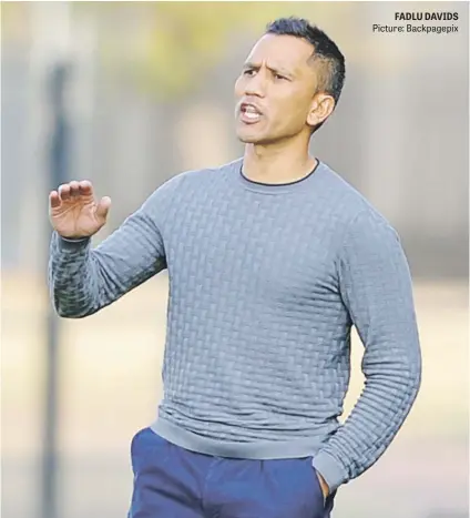  ?? Picture: Backpagepi­x ?? FADLU DAVIDS