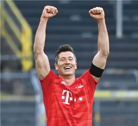  ?? EPA ?? Robert Lewandowsk­i has led from the front for Bayern Munich with 41 goals across all competitio­ns this season