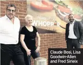  ??  ?? Claude Bosi, Lisa Goodwin-Allen and Fred Sirieix