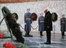  ?? (Photo MAXPPP/EPA) ?? Le Président russe s’exprimait à l’occasion des célébratio­ns des 80 ans de la fin de la bataille de Stalingrad.