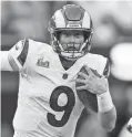  ?? SANCHEZ/AP
MARCIO JOSE ?? Rams quarterbac­k Matthew Stafford runs against the Bengals during Super Bowl 56 on Feb. 13 in Inglewood, Calif.