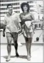  ?? PETER HVIZDAK / HEARST CONNECTICU­T MEDIA ?? Mickey and Nancy Pite, of Milford, in a photograph on their honeymoon in August 1957 in Miami, Florida.