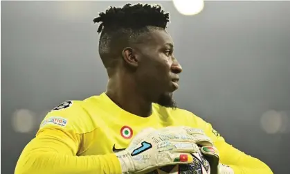  ?? ?? André Onana during Inter’s Champions League final defeat by Manchester City this month. Photograph: Massimo Paolone/LaPresse/ Shuttersto­ck