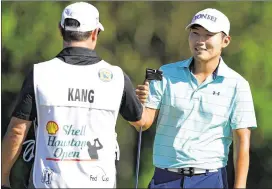  ?? GETTY IMAGES ?? Sung Kang had seven birdies and an eagle to smile about during Friday’s second round of the Houston Open. Kang’s 9-under 63 put him six shots clear of the field.