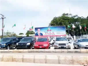  ??  ?? Campaign office of Lalong, in Jos