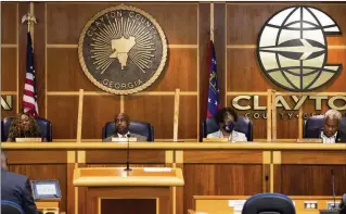  ?? CHRIS DAY FOR THE AJC ?? The Clayton County Commission will have new faces after May’s primary elections, as several incumbents have stepped down from their posts to seek different offices.