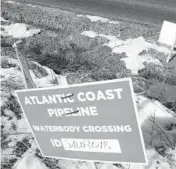  ?? STEVE HELBER/AP 2018 ?? Plans for the Atlantic Coast Pipeline were announced to great fanfare in 2014, but the developers said in early July that the project was being canceled.