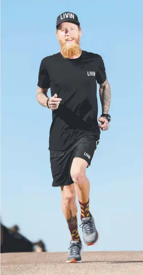  ?? Picture: TIM MARSDEN ?? Jake Malby has battled back from the depths of depression and will run 31 marathons in 31 days next month to raise funds for mental health.