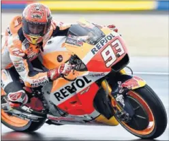  ??  ?? PROBLEMAS. Márquez, actual campeón, no está contento con su moto.