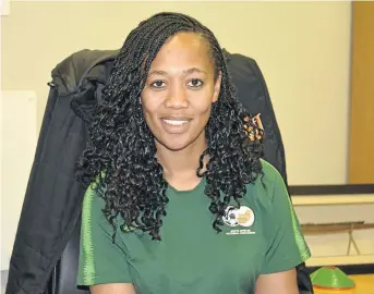  ??  ?? Minky Tshabalala, the sports science unit manager at UJ Sport, has debunked the myth that women can’t excel in the field of sports science.