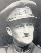  ??  ?? Lt-Col Wilfrith Elstob, who grew up in Macclesfie­ld and died in battle on March 21, 1918