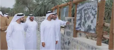  ?? WAM ?? ↑
Sheikh Theyab Bin Mohamed Bin Zayed Al Nahyan visited the ‘Qidfa Developmen­t’ project in the emirate of Fujairah.