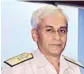  ??  ?? Navy chief Sunil Lanba