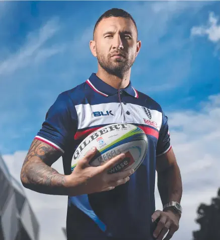  ??  ?? SEAL OF APPROVAL: Quade Cooper has impressed teammates during pre-season training with the Melbourne Rebels.
