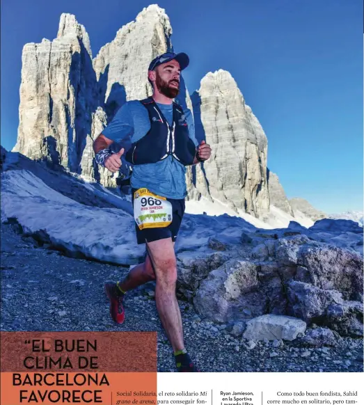  ??  ?? Ryan Jamieson, en la Sportiva Lavaredo Ultra
Trail 2019.